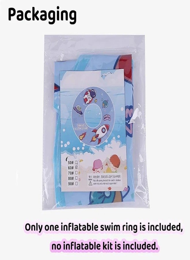 AMYCAUR Kids Swimming Ring, Cartoon Print Pool Float (1 Pcs) Inflatable Safety Tube for Toddlers, Safe & Comfortable Swim Tube for Toddlers, Suitable for 3+ Years Children's (Space) - Image 4